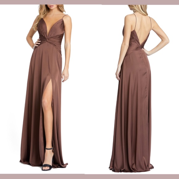 new IEENA for Mac Duggal [sz 14 ] Ruched Satin Column‎...